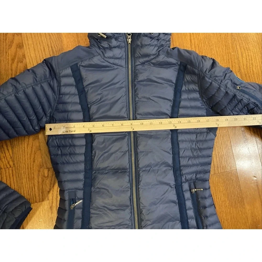 Kuhl Women Spyfire Hoody Down Puffer Jacket Blue Womens Small